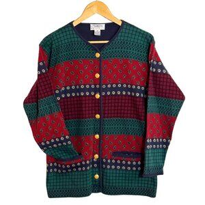 Talbots Vintage 90s Oversized Button Down Cotton Sweater Cardigan Women's SP